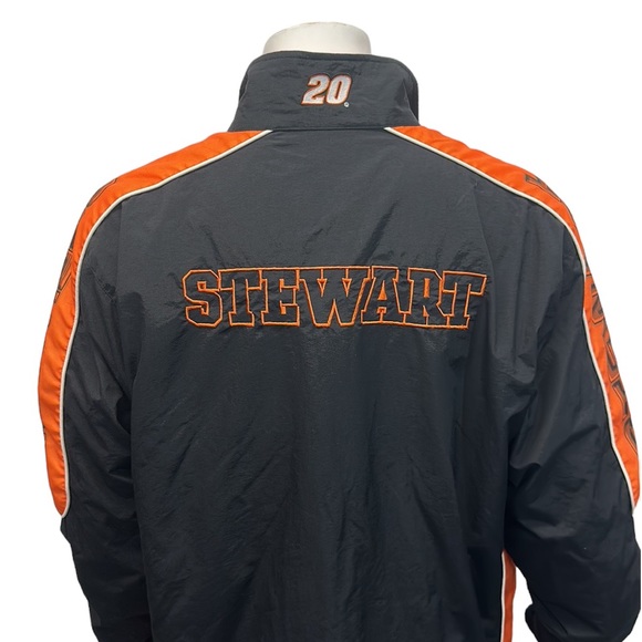 Vintage Tony Stewart Black Orange NASCAR Home Depot #20 Zip Windbreaker Jacket L - Picture 9 of 11